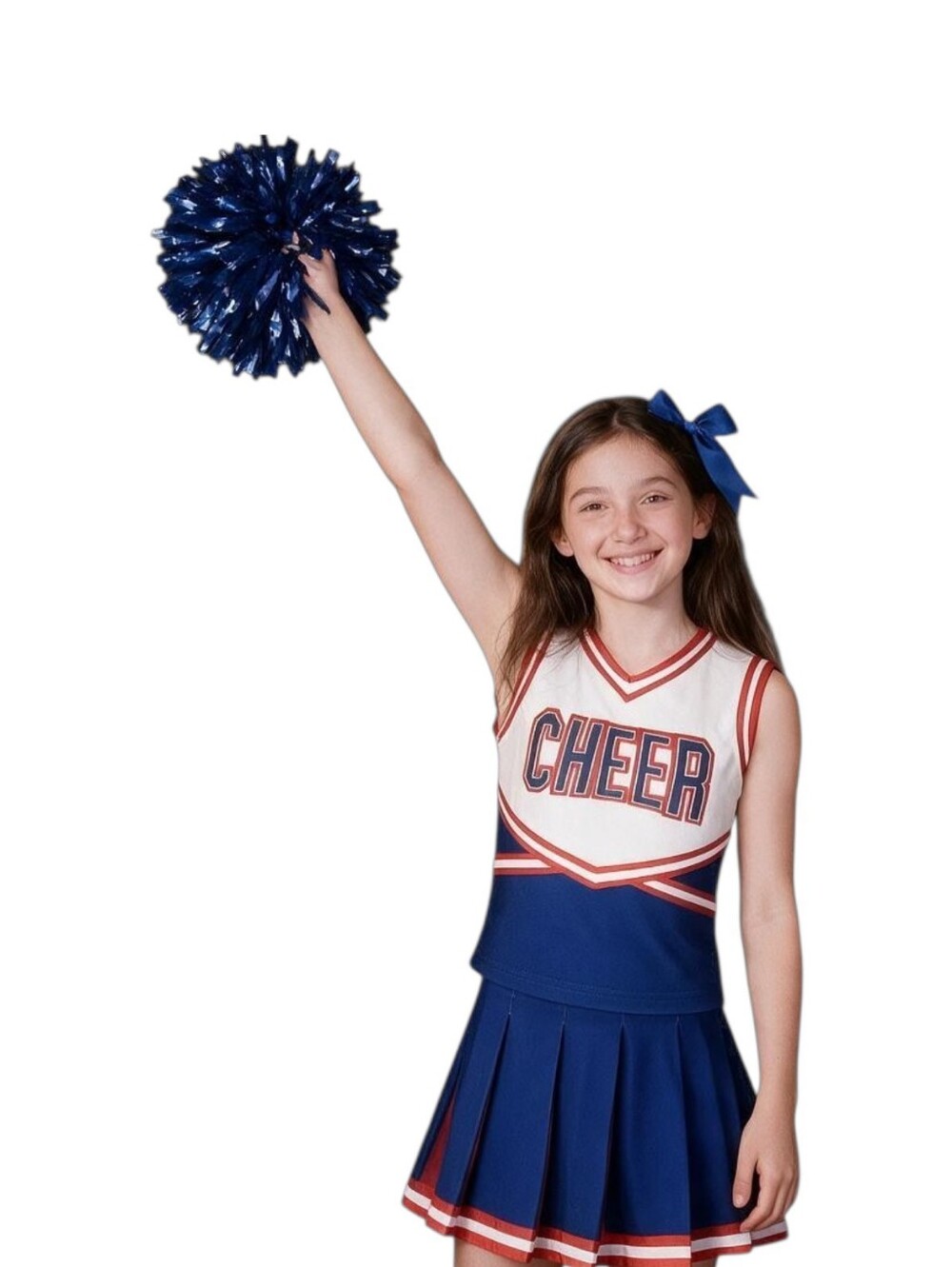 Girls Red, White & Blue Cheerleader Costume, New